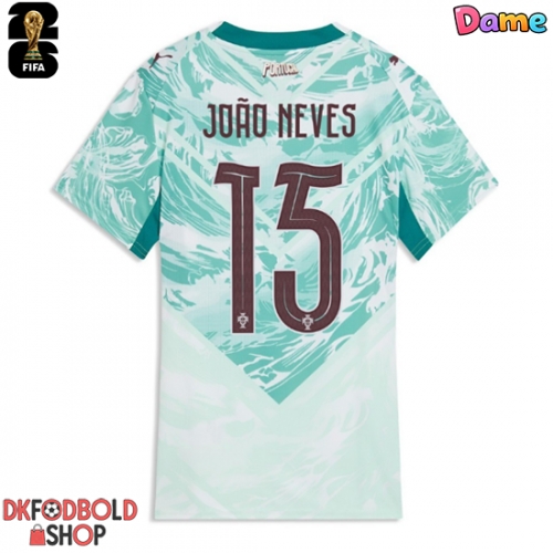 Portugal Joao Neves #15 Udebanetrøje Dame VM 2026 Kort ærmer